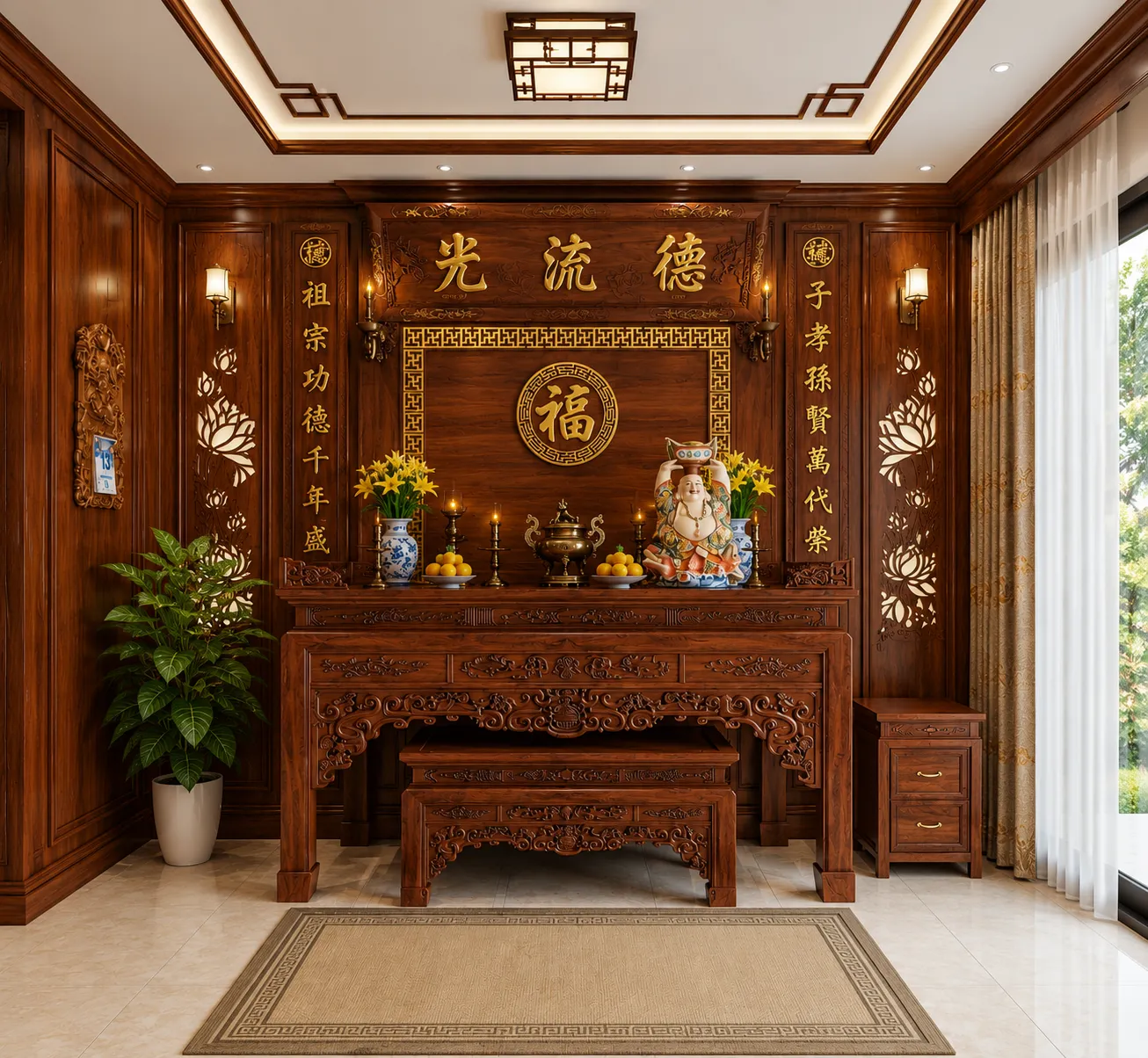 Phòng thờ Không gian trang nghiêm